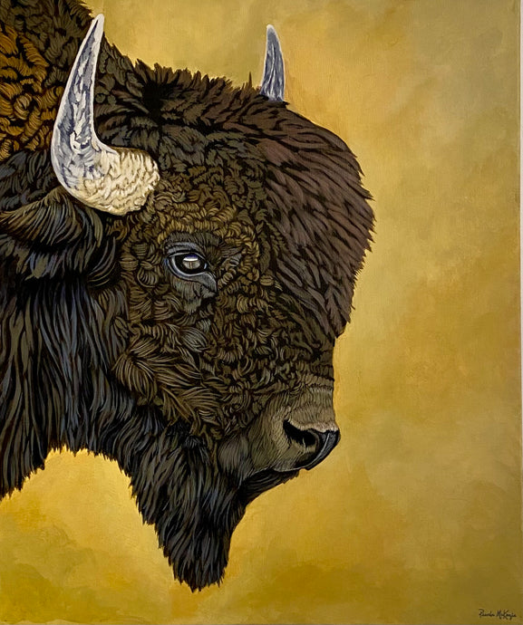 “Prairie Legend” Acrylic Bison Painting