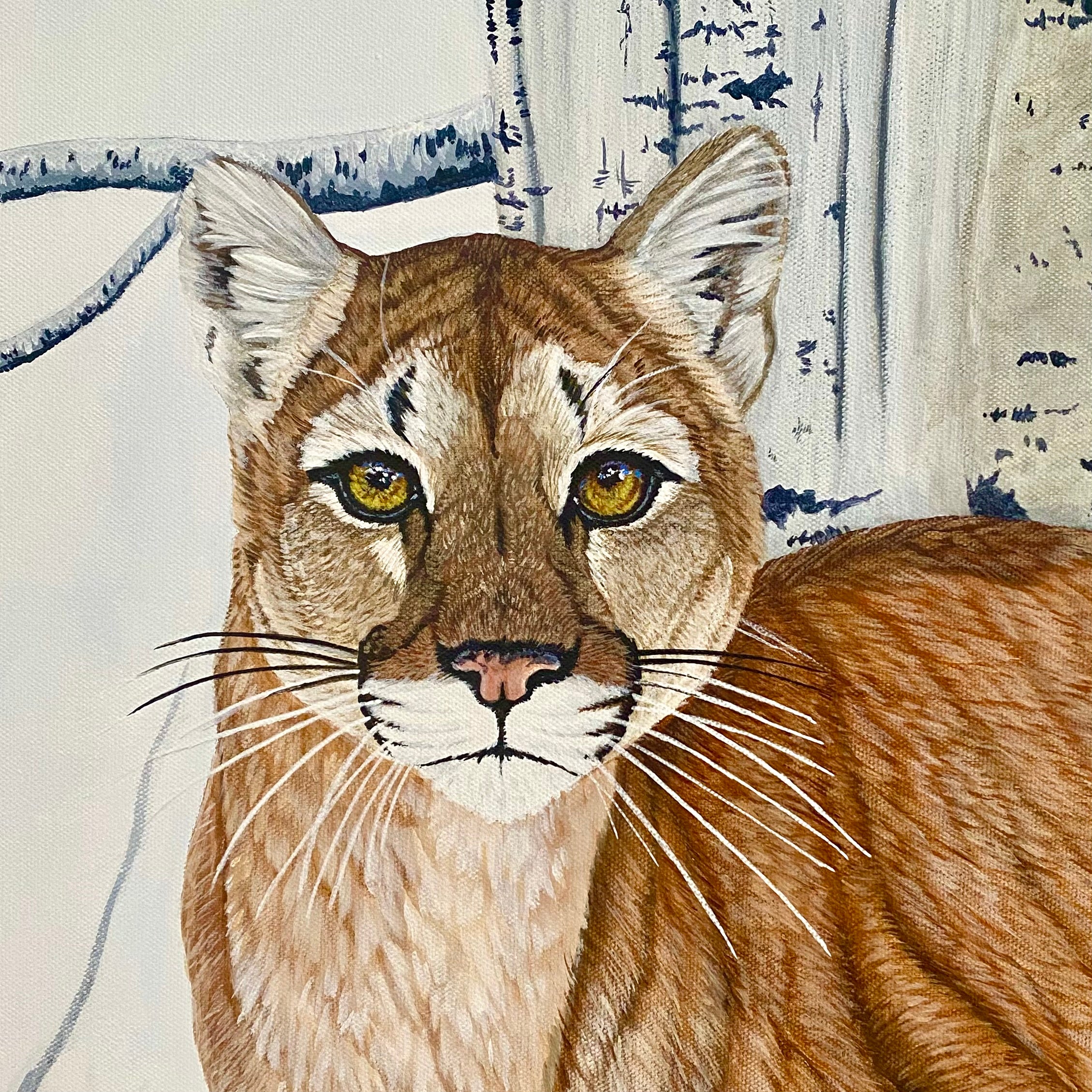 Sentinel - Cougar Painting