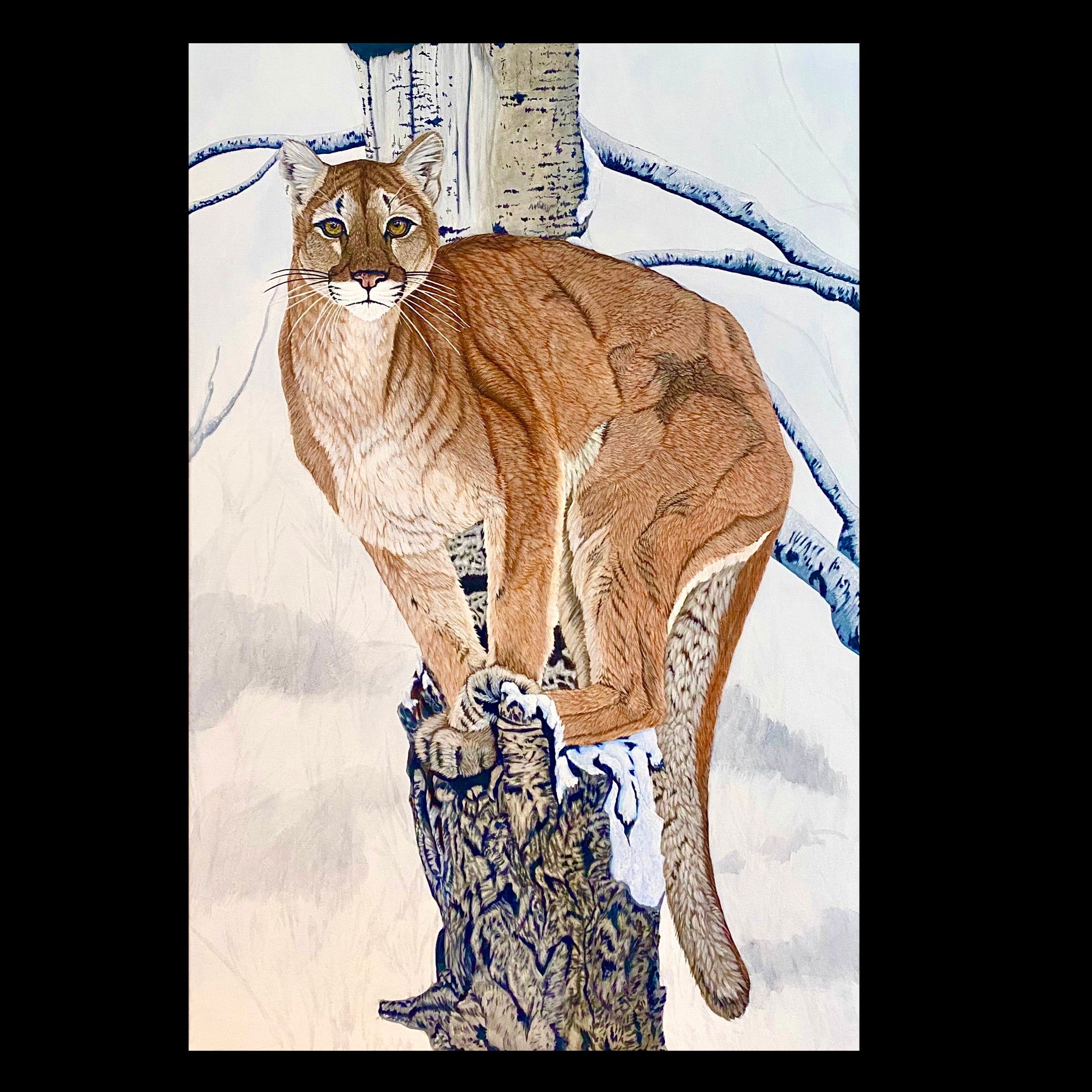 Sentinel - Cougar Painting