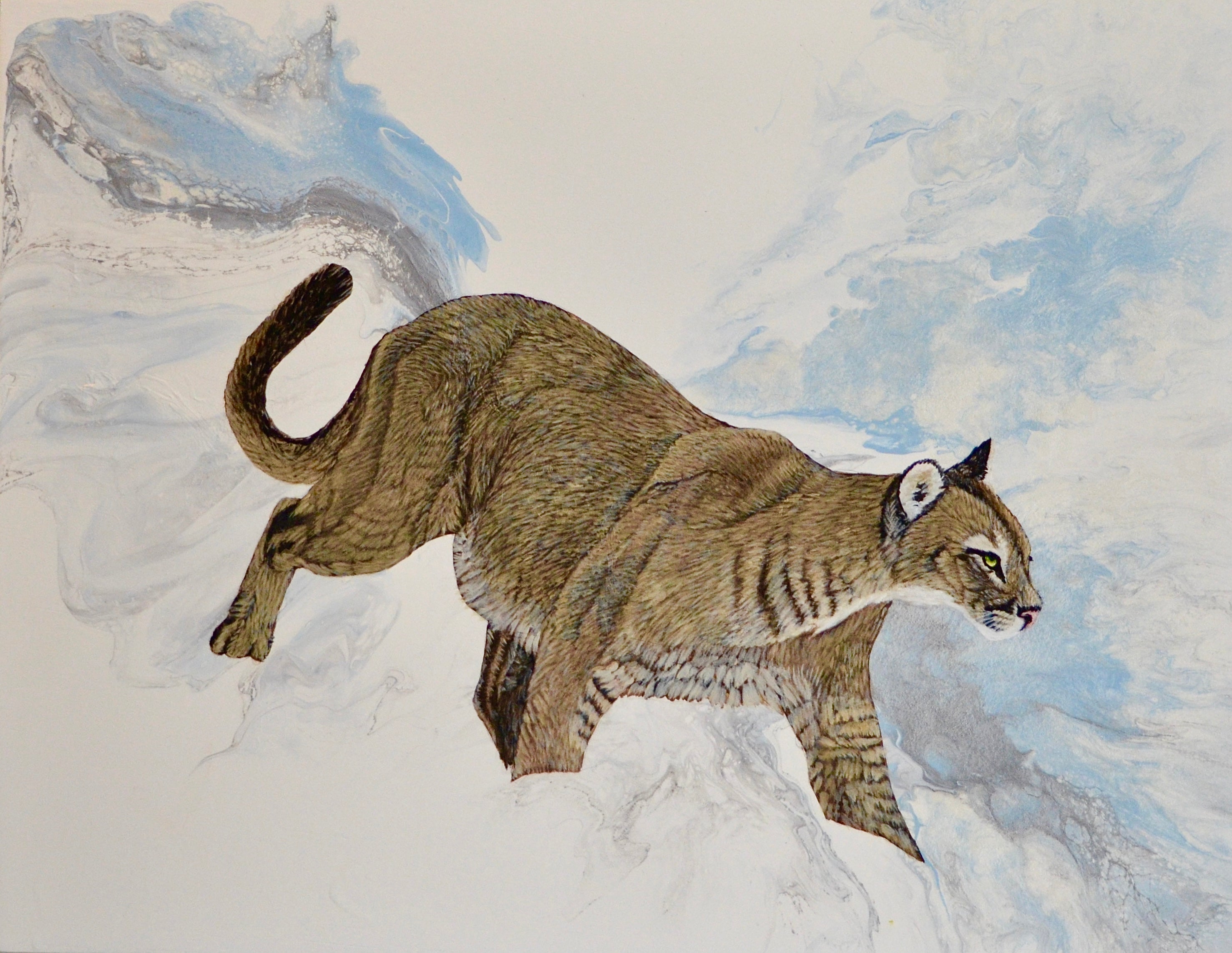 High Altitude - Cougar Painting