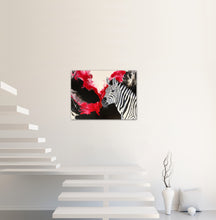 Load image into Gallery viewer, “Red Dawn” Acrylic Zebra Painting
