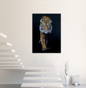 “Out of the Darkness” Tiger Painting