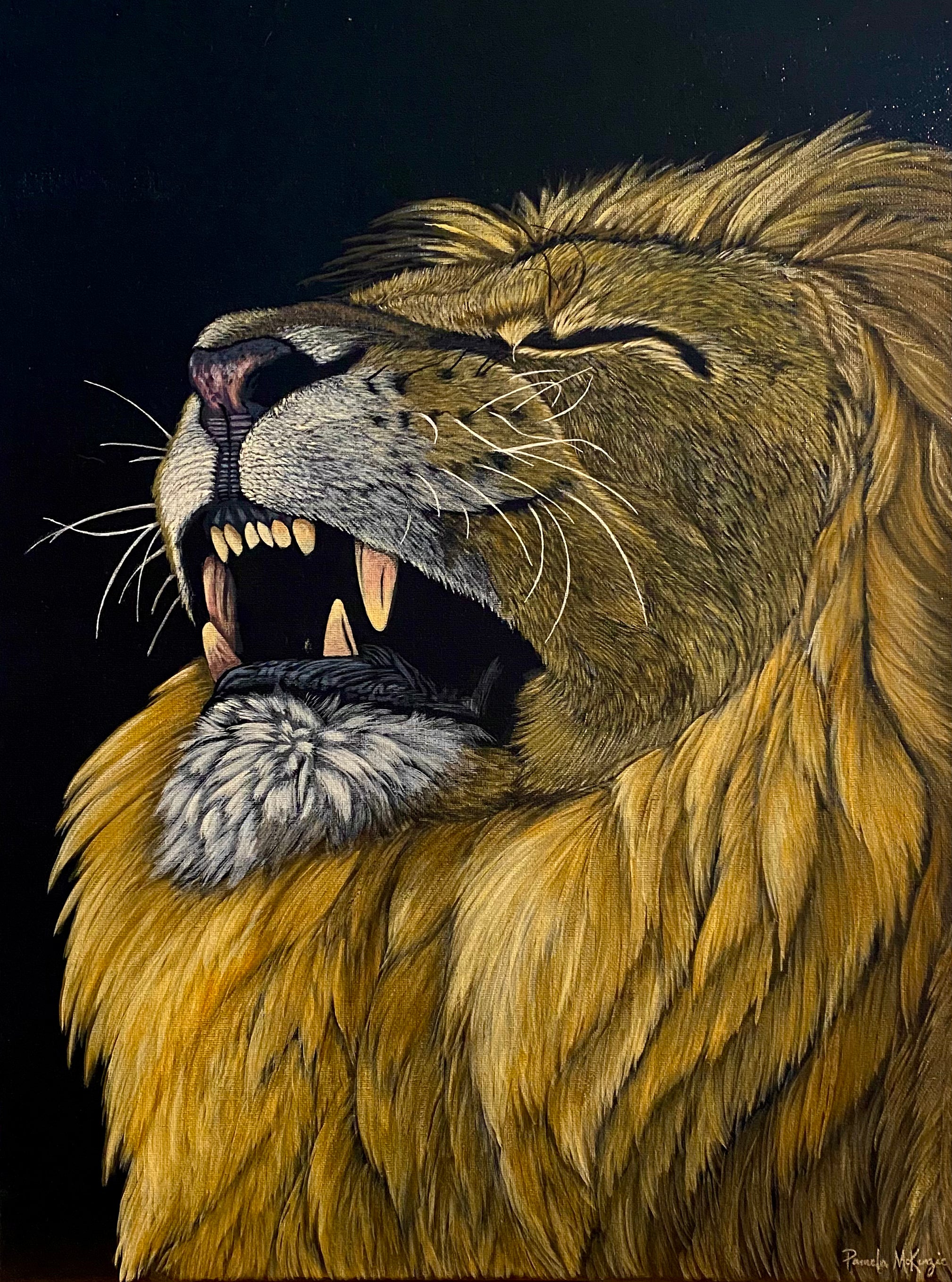 Fierce - Lion Painting