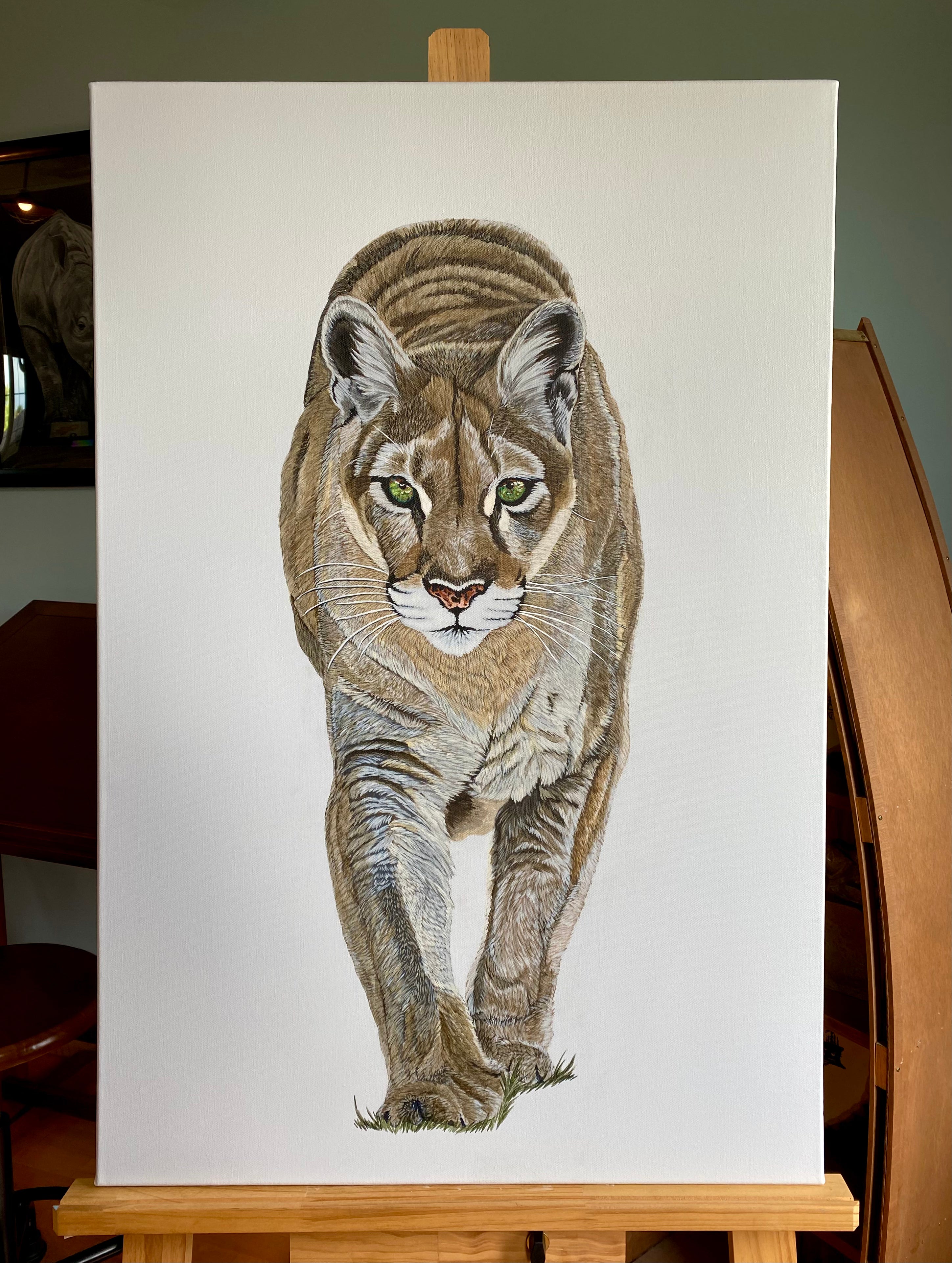Into the Light - Cougar Painting