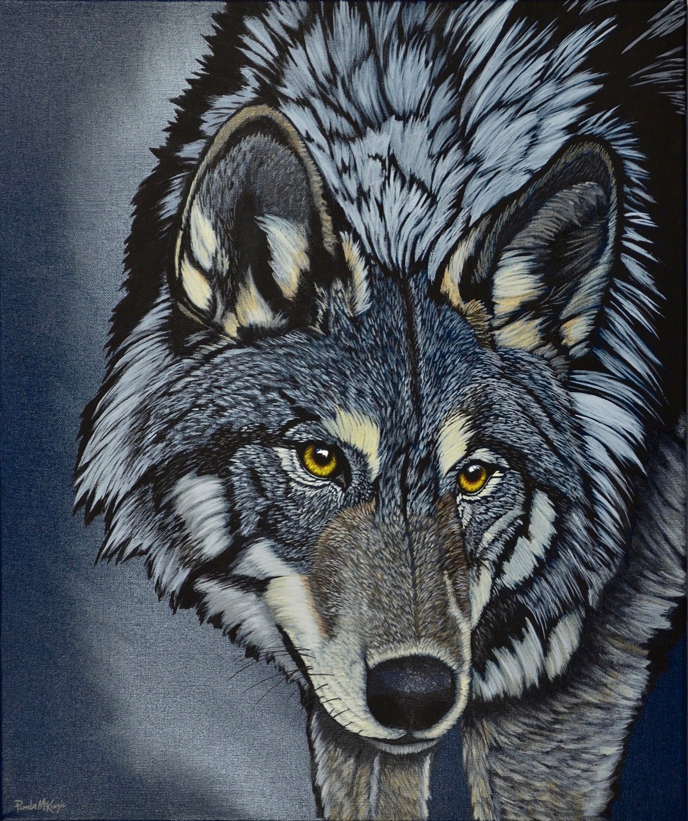 Winter’s Wolf - Wolf Painting