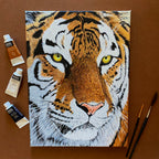 Acrylic Painting of a Tiger by Silverline Fine Art