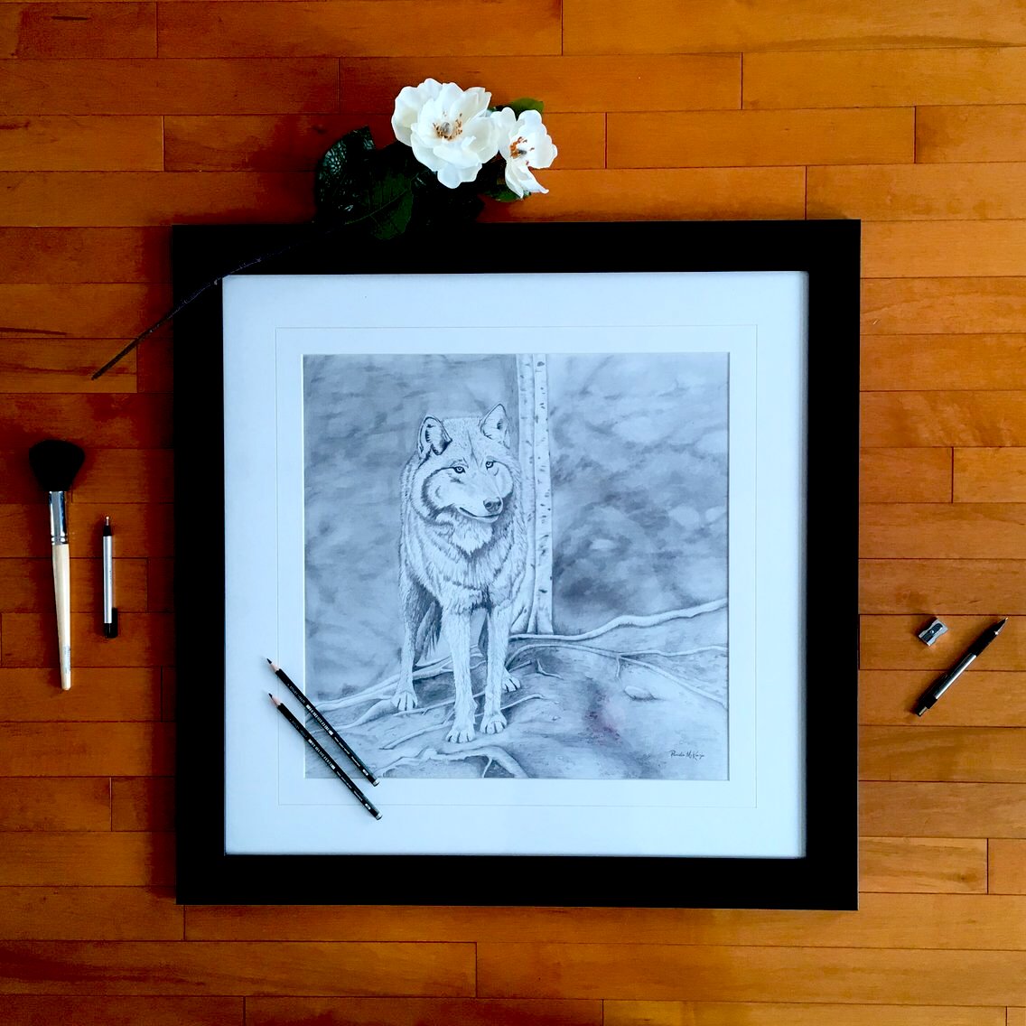 Shadow Companion Wolf Drawing