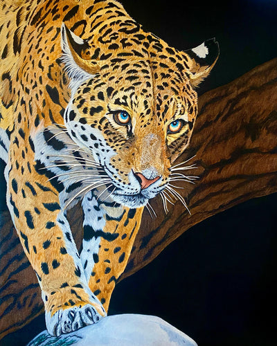 “One Step Closer” Jaguar Painting
